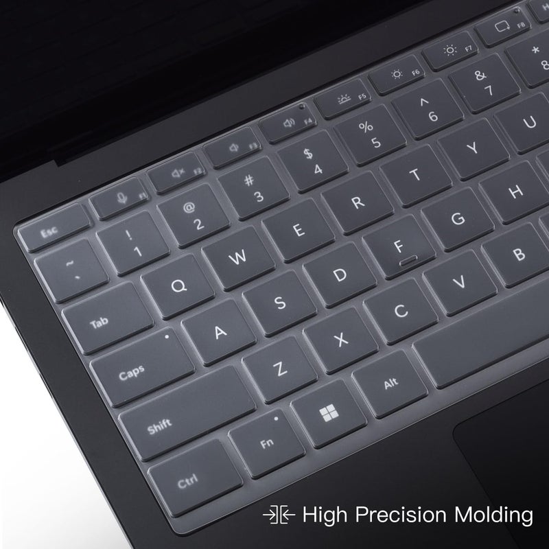 CaseBuy Clear Ultra Thin Keyboard Cover for 2023-2019 Microsoft Surface Laptop 6, 5, 4, 3, 13" & 15" Touchscreen Keyboard Protector Skin (Not Fit 2024-2025 Surface Laptop 7 13.8 & 15") - Image 5